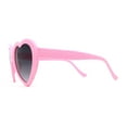 thumbnail image 3 of SA106 Polka Dot Print Plastic Heart Shape Cute Womens Sunglasses Dark Pink, 3 of 4