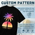thumbnail image 5 of Black T Shirts for Men, Palm Tree, Sunset, Gradient Graphic Mens Graphic Tees, 24827547,S, 5 of 8