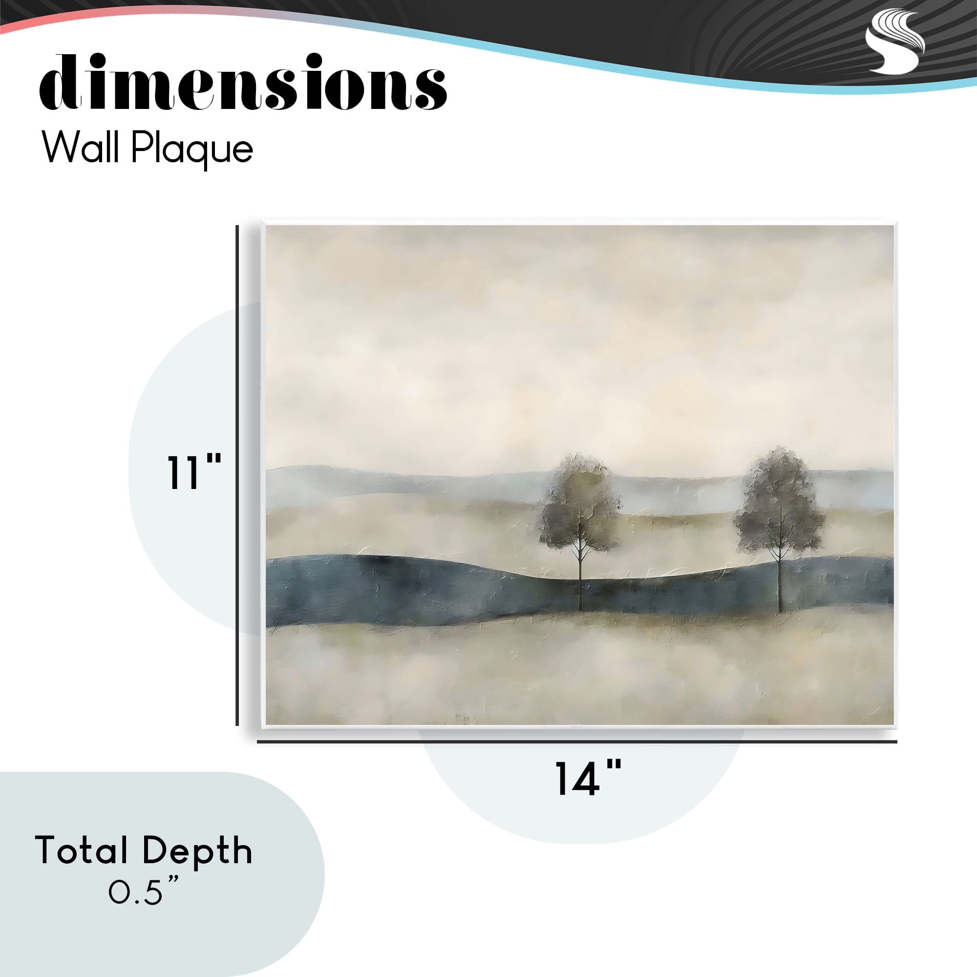 Stupell Industries Muted Horizon with Trees Wall Plaque Art, design by Riley B