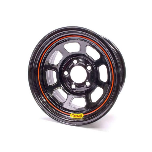 Bassett 58SC5 Roue Filée - 15 x 8 Po. - 5 x 4.75 Po. - Noir - Espacement du Dos 5 Po. - 17 lbs