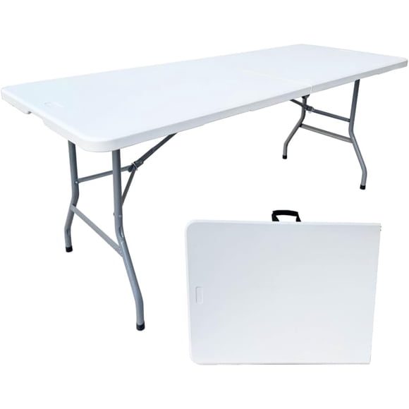 COOLSHT Mesa Plegable Plásrico 1.80 M Estilo Portafolio Exteriores