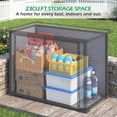 thumbnail image 2 of AECOJOY 23 Cu.ft Outdoor Resin Storage Shed w/ Floor,  Waterproof Plastic Deck Box Heavyduty Patio Storage Building for Tools, Backyard, 2 of 7