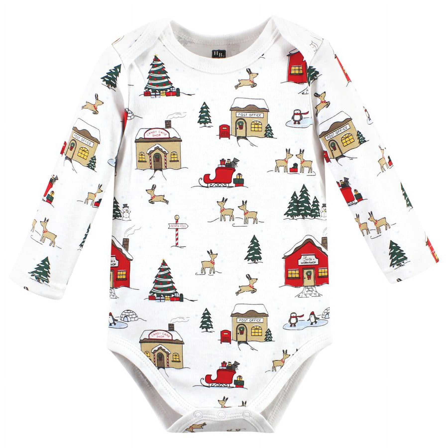 Hudson Baby Cotton Long-Sleeve Bodysuits, 3- Pack, Newborn- 24 Months