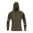 thumbnail image 3 of Mlqidk Mens UPF 50+ Shirt Lightweight Breathable Shirts with Hood Long Sleeve Cooling Spf Sun Camo Hoodie Quick-Dry Camo Hoodies with Face Mask Brown S, 3 of 3