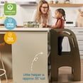 thumbnail image 6 of ECR4Kids Chef's Helper Kitchen Step Stool Tower with Handles, Childrens Furniture, Grey Wash, 6 of 9