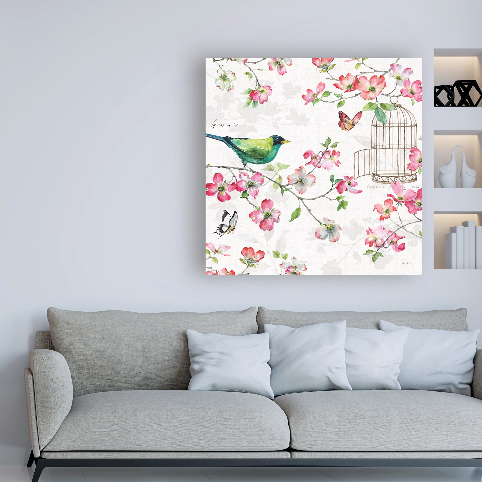Trademark Fine Art 'Dogwood Garden IV' Canvas Art by Lisa Audit
