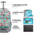 thumbnail image 5 of J World Girls Sundance 20" Rolling Backpack With Laptop Sleeve For School And Travel, Flora, 5 of 5