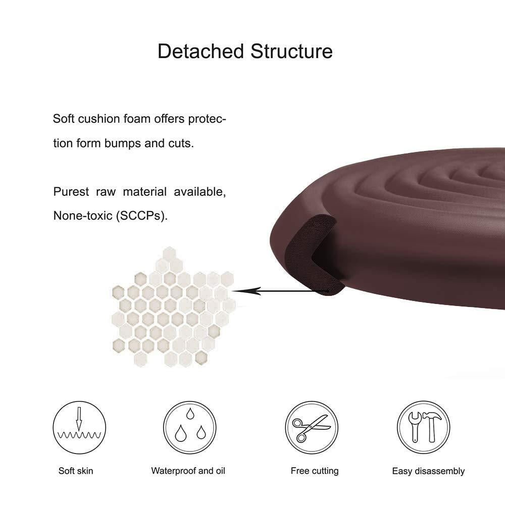 Akisor Corner and Edge Guards - 14ft (4.3m) [ 13ft Edge Cushion + 8 Corner Cushion ] Premium Childproofing Protector,Child Safety