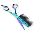 thumbnail image 3 of Tijeras de peluquería de 6,0 pulgadas con peine, tijeras de peluquería personalizadas, tijeras de barbero, tijeras planas, 3 of 6