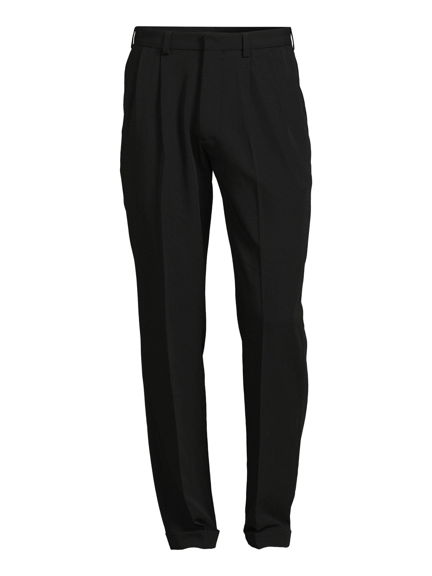 George Men's and Big Men's Premium Comfort Stretch Pleated Cuffed Suit Pants  