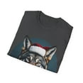 thumbnail image 4 of Gray Wolf Christmas Santa Hat Wolves Wolf Lover Unisex Softstyle T-Shirt, 4 of 4