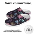 thumbnail image 6 of KLL Roses Flowers Pattern Adult Unisex Cozy Slippers,Fuzzy Slip-on Slippers TPR Sole Slippers Comfort Plush Home Footwear for Indoor & Outdoor-13, 6 of 7