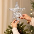 thumbnail image 5 of Christmas Tree Topper Star Wrought Iron and Rattan Ornament for Indoor and Outdoor Holiday Decorations, 5 of 6