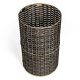 thumbnail image 5 of happimess Cecil Modern 4.13-Gallon Faux Wicker Cylinder Waste Basket, Dark Bronze/Gold, HPM1100C, 5 of 8