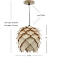 thumbnail image 4 of JONATHAN Y Simon 11.75" Pinecone Wood LED Pendant, Natural/Black, 4 of 9
