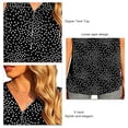 thumbnail image 2 of Camisa de gasa sin mangas para mujer,Camiseta sin mangas con cremallera y cuello en V Camisa de gasa Rendimiento lleno de energía, 2 of 4