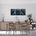 thumbnail image 4 of Manfei Teens Gamer Gaming Paintings Wall Decor Living Room, Video Game Wall Hanging Decor Kitchen, Geometric Blue Hexagon Wall Decor for Bedroom Set, Luxurious Living Room Decor, 4 of 6