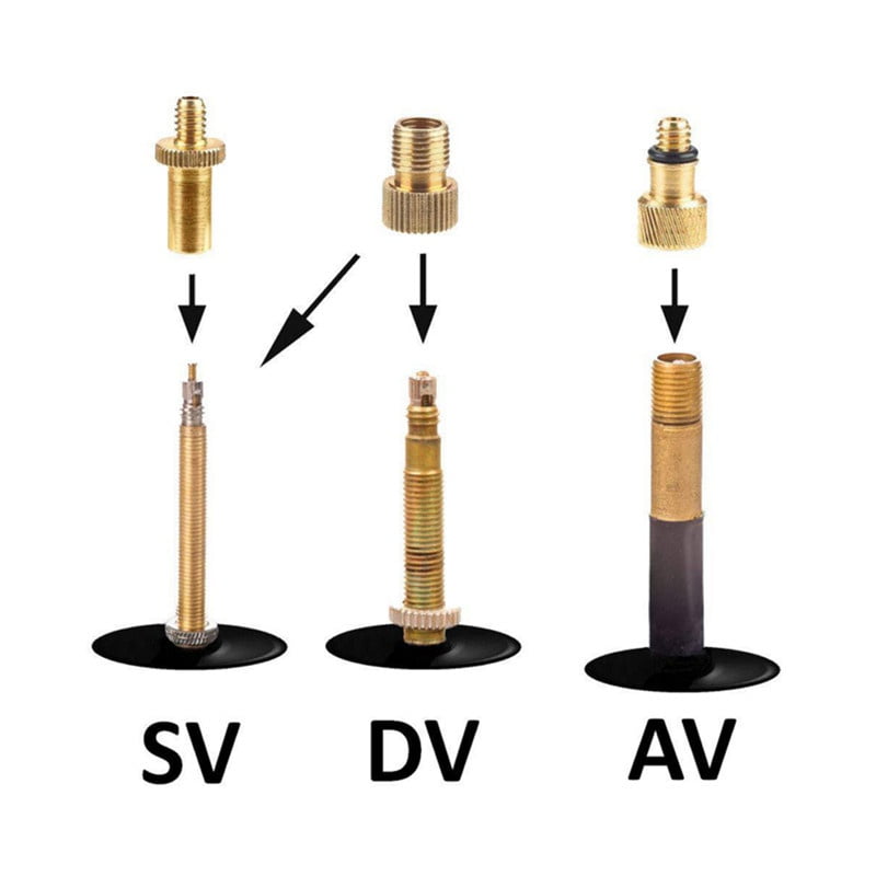 3pcs Bike Bicycle Presta to Schrader Valve Adapters Valve Extension Pump ToolsBH