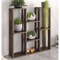 thumbnail image 3 of Decorotika Nevada 37" Geometric Wood Plant Stand, Brown Veneer, 3 of 5