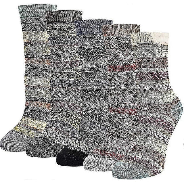 6 Pairs Winter Socks Men Wool Socks Mens Thermal Nordic Socks Warm Socks For Men