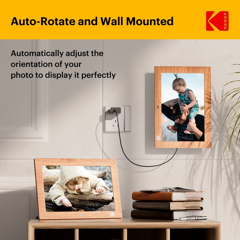 Kodak, Digital Photo Frame, 10.1 Inch LCD, Wood, Brown - Walmart.com