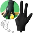 thumbnail image 3 of Guante Billar Fianza 3 Dedo Guantes No Deslizantes para La Izquierda/derecha Accesorios Deportivos Universales, 3 of 9