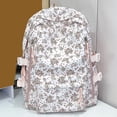 thumbnail image 3 of Floral School Backpack, Aesthetic Bag with Multi-pocket, Durable School Bookbag for College Travel, Style 8, 3 of 10