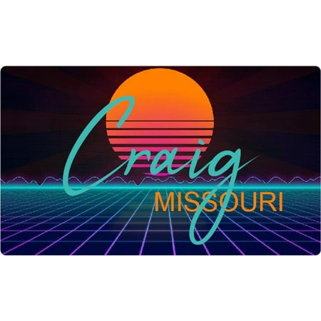 

Craig Missouri 4 X 2.25-Inch Fridge Magnet Retro Neon Design