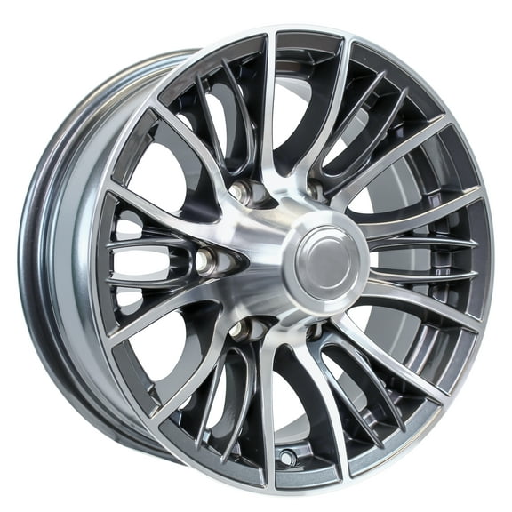 eCustomrim Aluminum Trailer Rim 16 Inch 16X6 6 Lug On 5.5 Inch Grey Evo Wheel