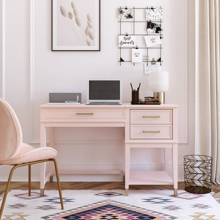 Westerleigh Lift-Top Computer Desk, Pink