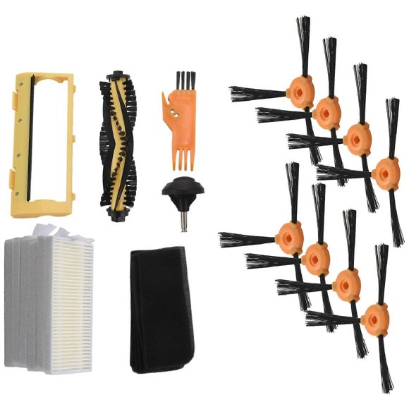 18Pcs Side Brush Main Brush Frame Cover Caster Wheel Filter for DEEBOT 600 601 605 710 N79 N79S Vac