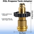 thumbnail image 2 of APPLAYERR Weather Resistant Propane Tank Adapter Brass Construction For LP Propane Natural Gas Butane Appliance Link, 2 of 8
