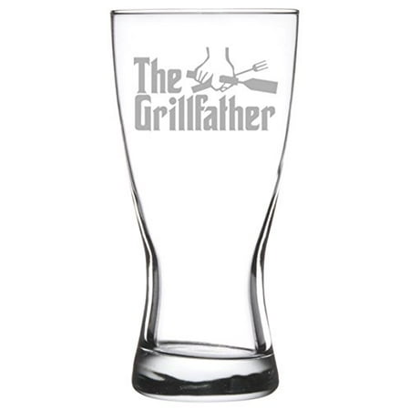 - 15 oz Beer Pilsner Glass Dad Father The Grillfather