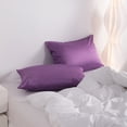 thumbnail image 6 of Kelnaro 2 Pack Purple Satin Pillowcases King Size 20"x36" - Hidden Zipper Silky Smooth Soft Breathable Pillow Covers for Hair & Skin, 6 of 6