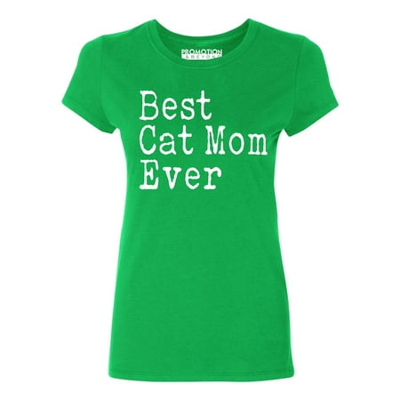 P&B Best Cat Mom Ever Women's T-shirt, Green, 3XL