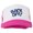Hot Pink White, variant on Back Off Embroidered Foam Mesh Cap - Maroon White OSFM