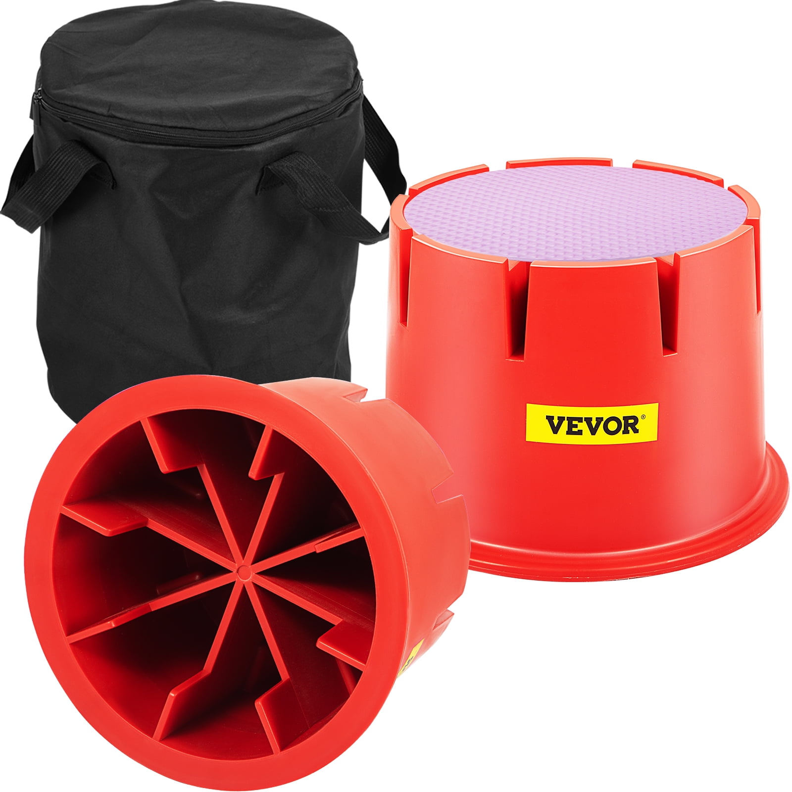 VEVOR Trailer Jack Block Trailer Stabilizer 2PC HDPE RV Block with EPV Cushion