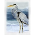 thumbnail image 2 of Loreth, Lanie 19x24 White Modern Wood Framed Museum Art Print Titled - Blue on Blue Heron I, 2 of 4