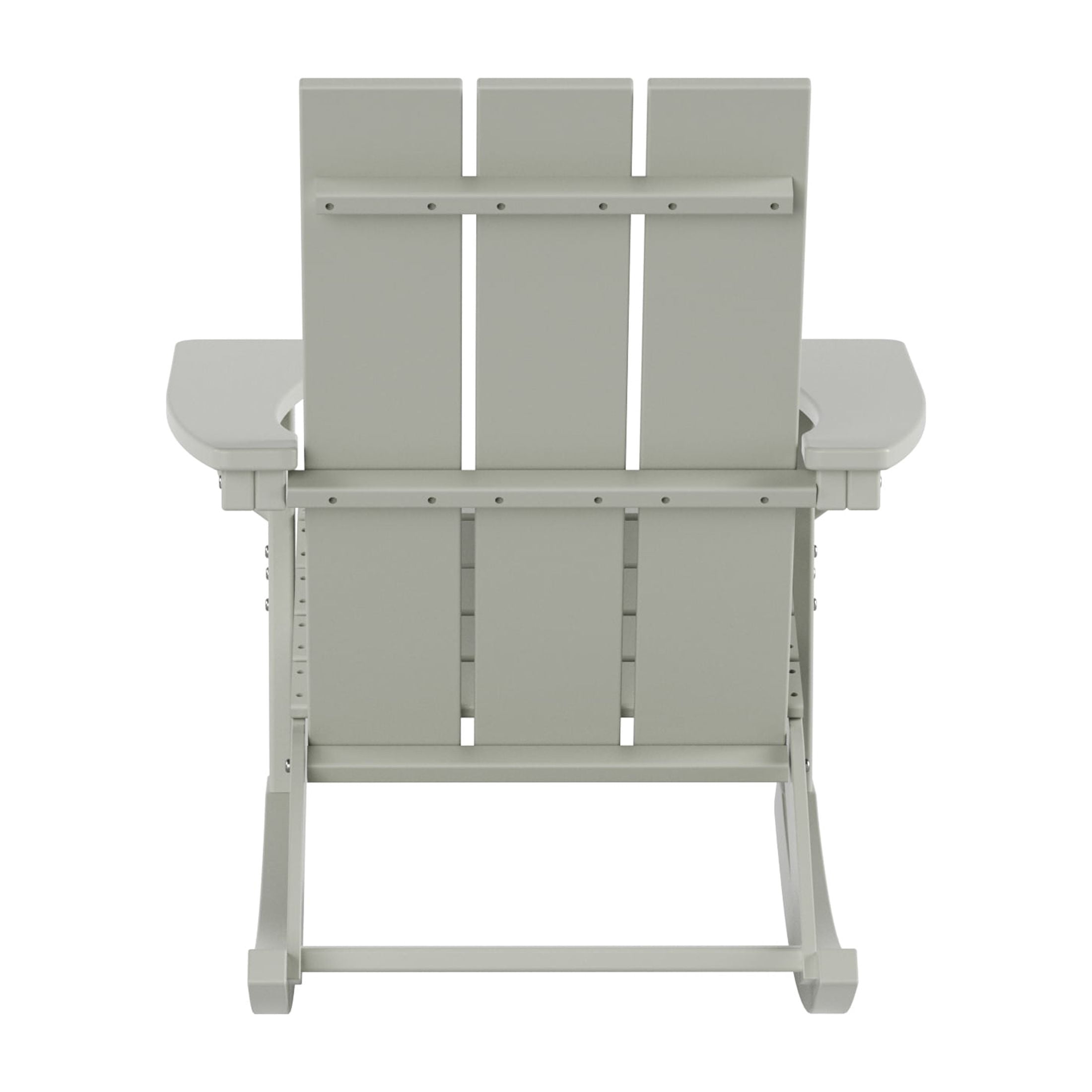 GARDEN Set of 2 Modern Plastic Outdoor Rocking Chairs for Patio Porch, Sand