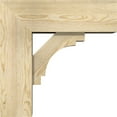 thumbnail image 3 of Ekena Millwork 8"W x 22"D x 22"H Merced Block Rough Sawn Bracket w/ Offset Brace, Douglas Fir, 3 of 25