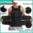 thumbnail image 3 of Sauna Vest Waist Trainer for Men - Mens Sauna Suit Double Sweat Belt Body Shaper for Gym Workout Exercise, 3 of 9
