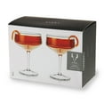 thumbnail image 6 of Viski Admiral Coupe Glasses, Manhattan Champagne Glasses, 7 oz, Set of 2, 6 of 6