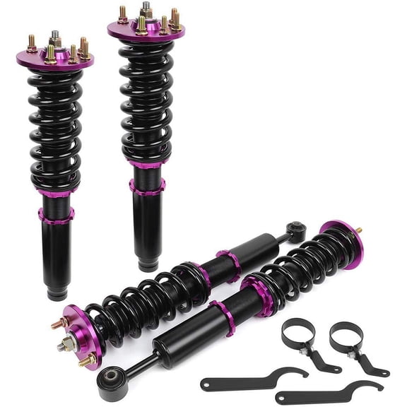 ECCPP Coilover Struts Spring Shocks Adjustable Height Coilovers Suspension Struts Coil Spring Shocks and Struts Full Set Kits ECCPP Fit for 2004-2008 for Acura TSX /2003-2007 for Honda for Accord - Pu
