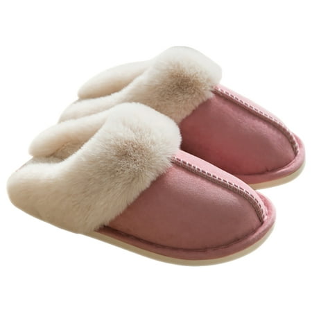 

Winter Slides Fuzzy Unisex Non-skid Thickened House Sandals Slip on Slippers