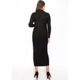 thumbnail image 4 of Black Cable Knit Button-Down Dress, S, 4 of 4