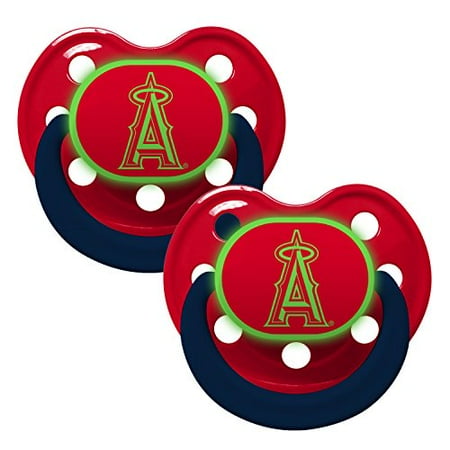 Baby Fanatic Pacifier - Glow In The Dark (2 Pack) - Los Angeles Angels
