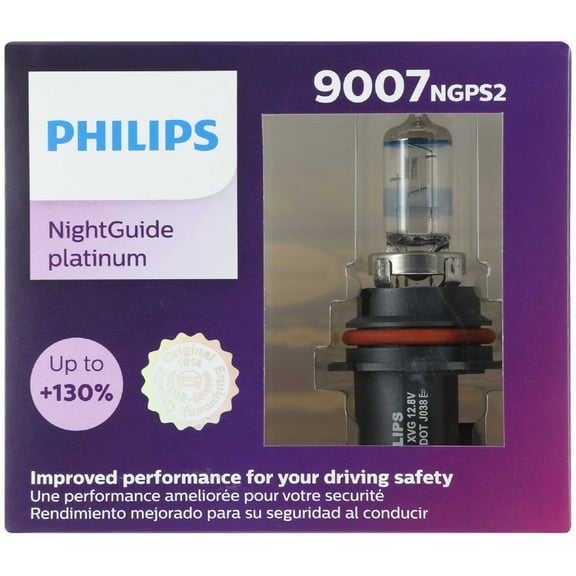 Philips Night Guide Platinum 9007 65/55W Two Bulbs Head Light