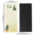thumbnail image 2 of Inkdotpot Pack of 6 Funny Magnetic Dry Erase List For Fridge, Wipe Clean w/ NoStain, Quick Notes Shopping & Grocery List Whiteboard for Fridge, 8.75" x 3.8"(Cactus), 2 of 6