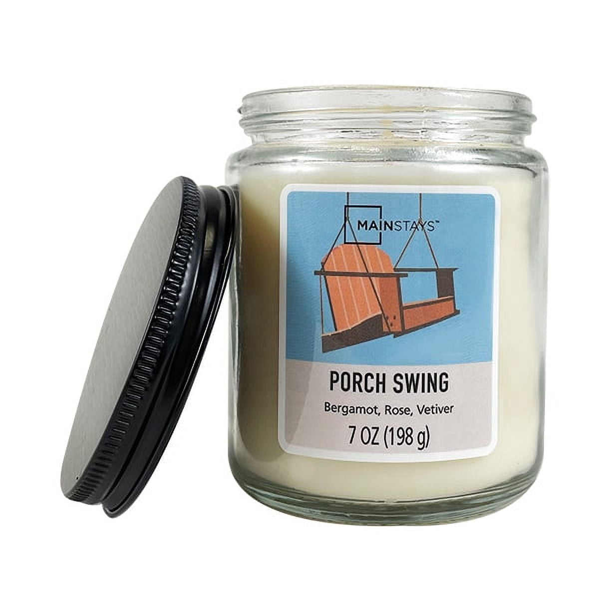 Mainstays Porch Swing Scented Twist Jar Candle, 7 oz, Single Wick