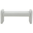 thumbnail image 4 of SAFAVIEH Couture Patsy Solid Felt Modern Bench, Light Grey, 4 of 8